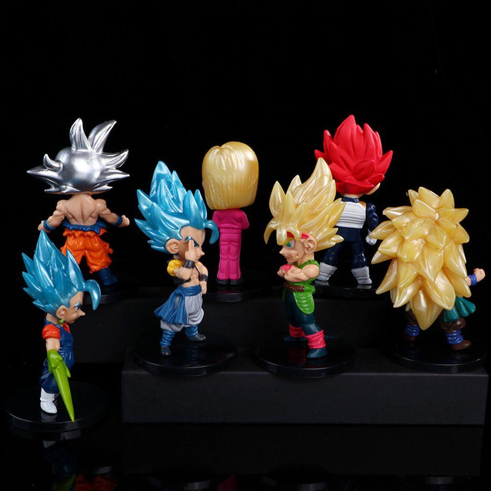 Lanfy Anime Dragon Ball Lucu PVC Dekorasi Moldel Q Versi Boneka Ornamen Kartun Dekorasi Desktop Model Mainan