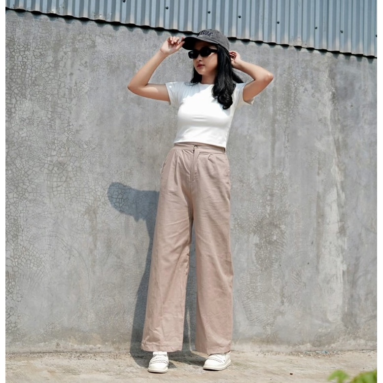 GFS LINEN PJG100cm HIGHWAIST GABBY SEOUL CULOTTES