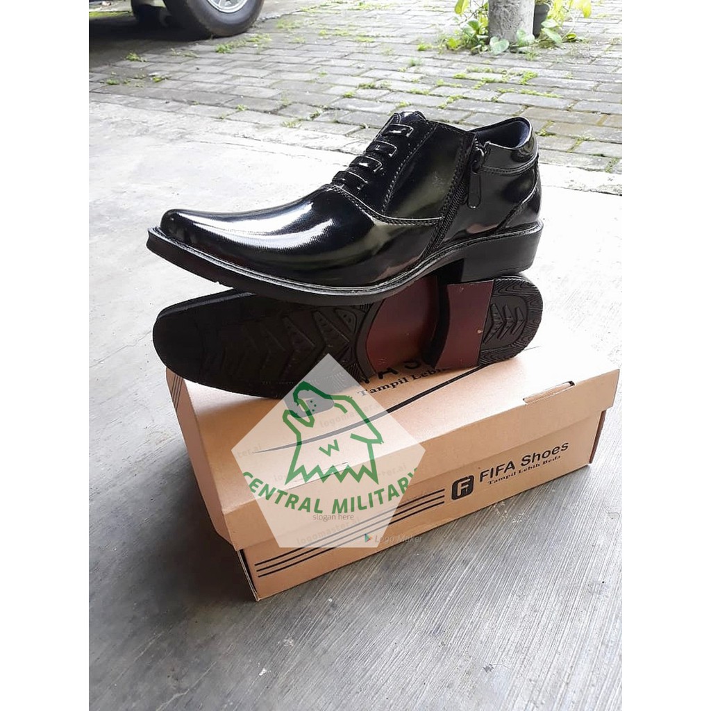 Sepatu PDH Resleting Variasi - Sepatu Kantor - Sepatu Kilap - Sepatu Formal