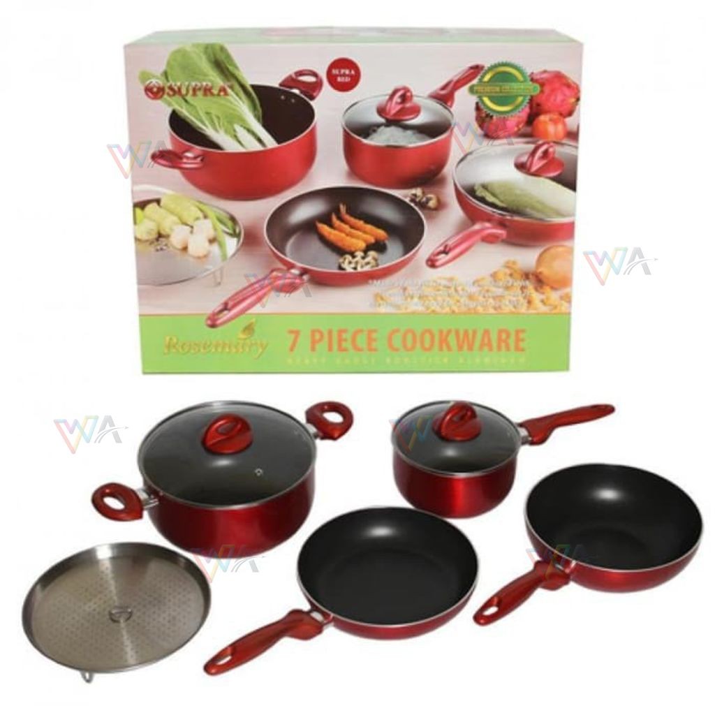 Panci Set Supra Rosemary 7Pcs Warna Biru
