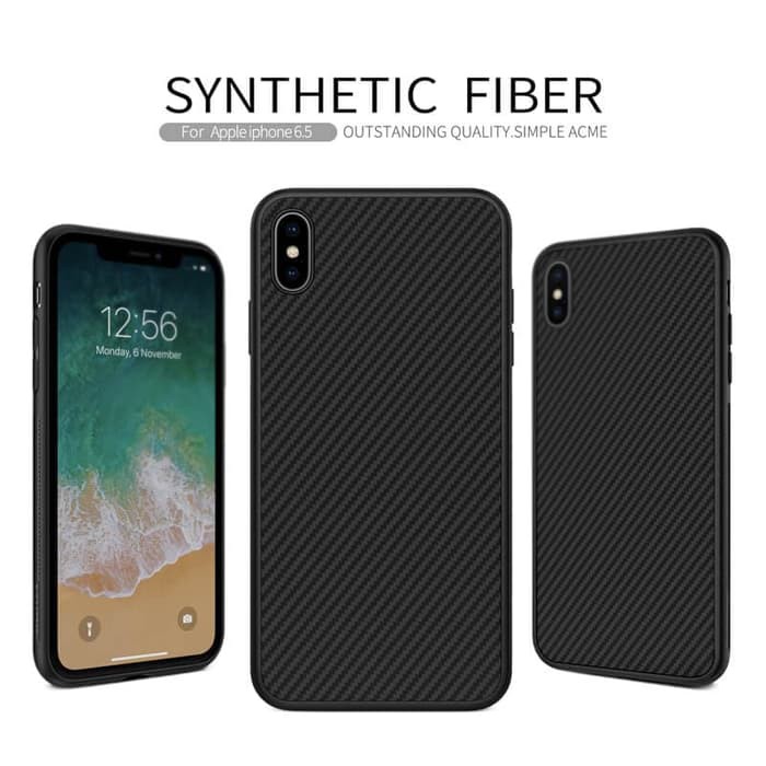 Hard Case iPhone XS Max 6.5 NILLKIN Synthetic Fiber Carbon Casing Original