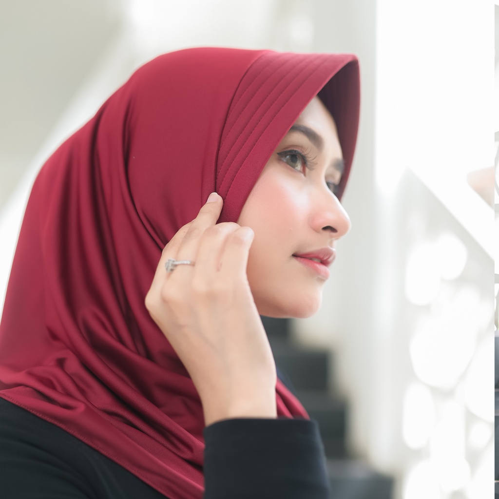 Hijab Bergo Jersey Hamidah / Bergo Jersey menutup dada / Hijab instan jersey Sarah / bergo sport jersey