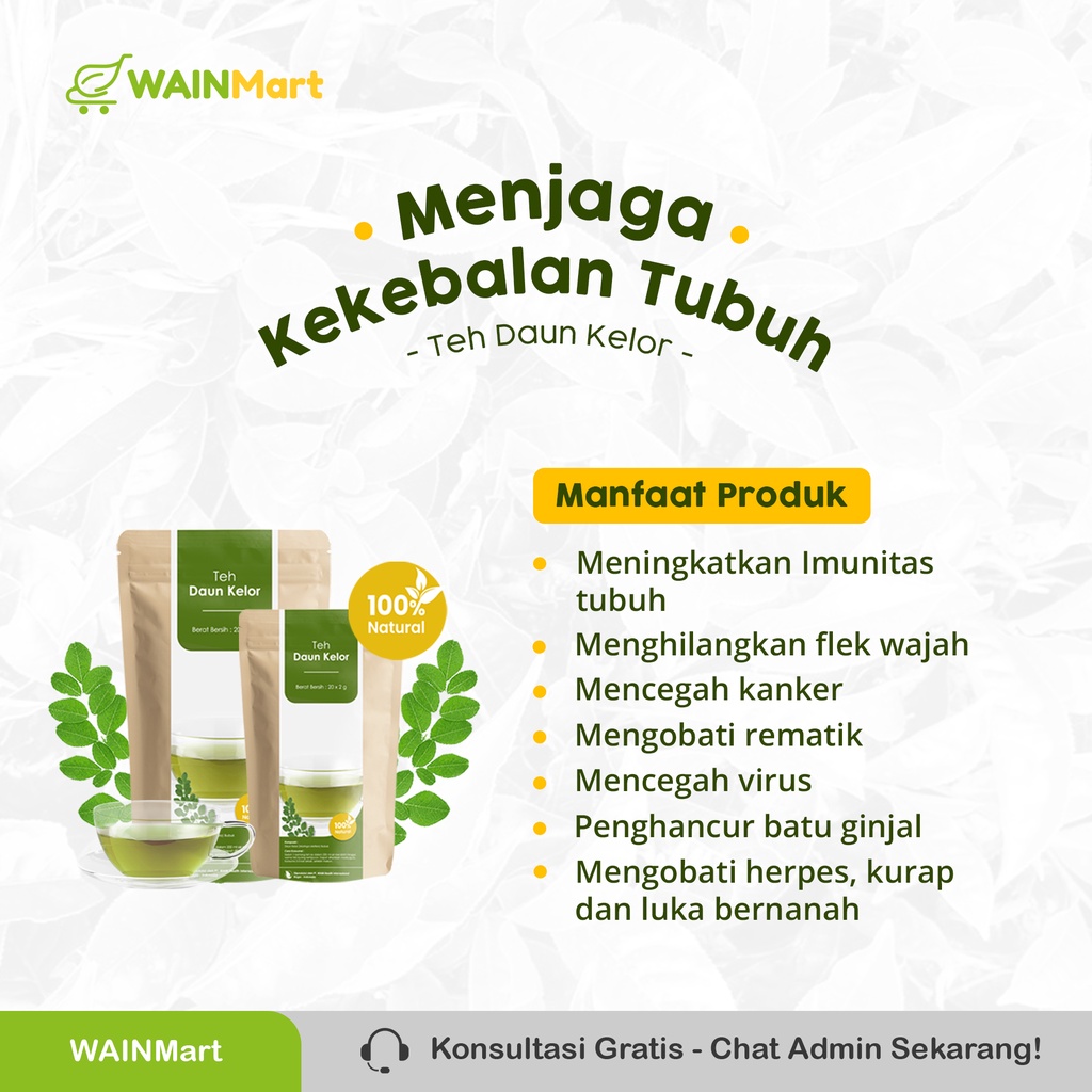 Teh Daun Kelor Herbal Meningkatkan Imunitas Anti Hipertensi Darah Tinggi Diabetes