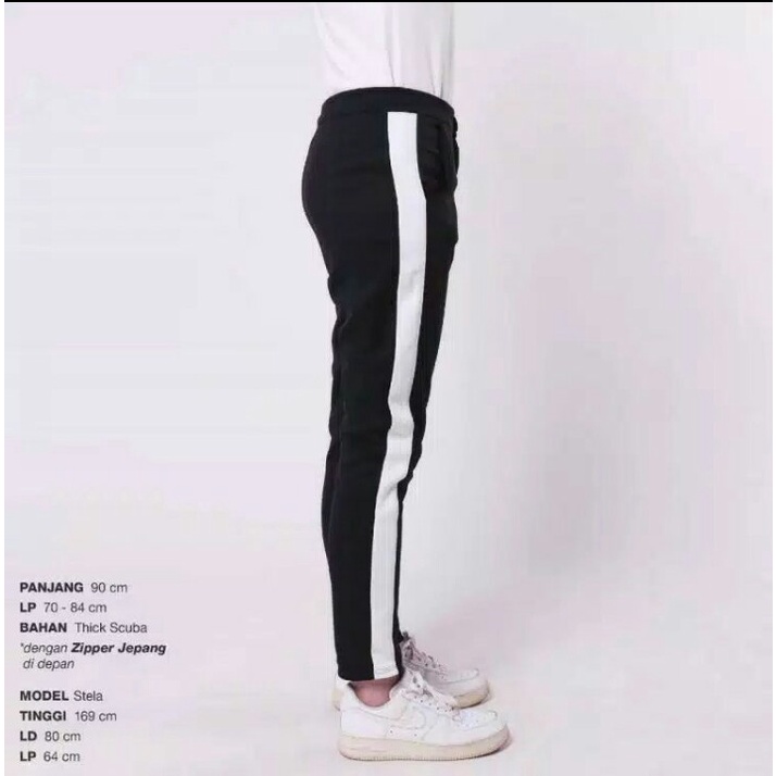 Pants List Scuba Premium//lejjing wanita