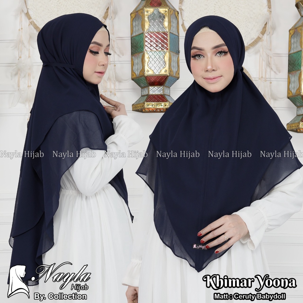 KHIMAR YOONA CERUTY BABYDOLL KERUDUNG CERUTY JUMBO ORIGINAL BY NAYLA HIJA'B