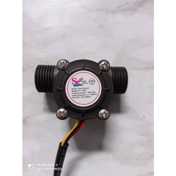 POM Mini-pertamini digital flow sensor sea 1/2-flow meter plastik.
