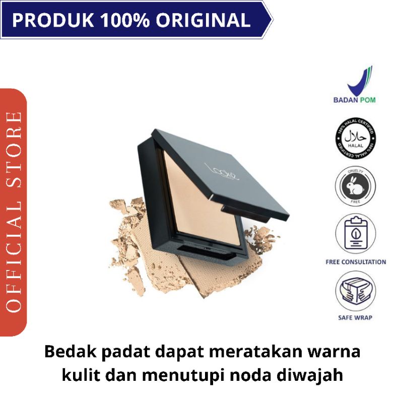 AURORA - Looke Holy Perfecting Pressed Powder, Bedak padat penutup flek dan kerutan diwajah, lembut 