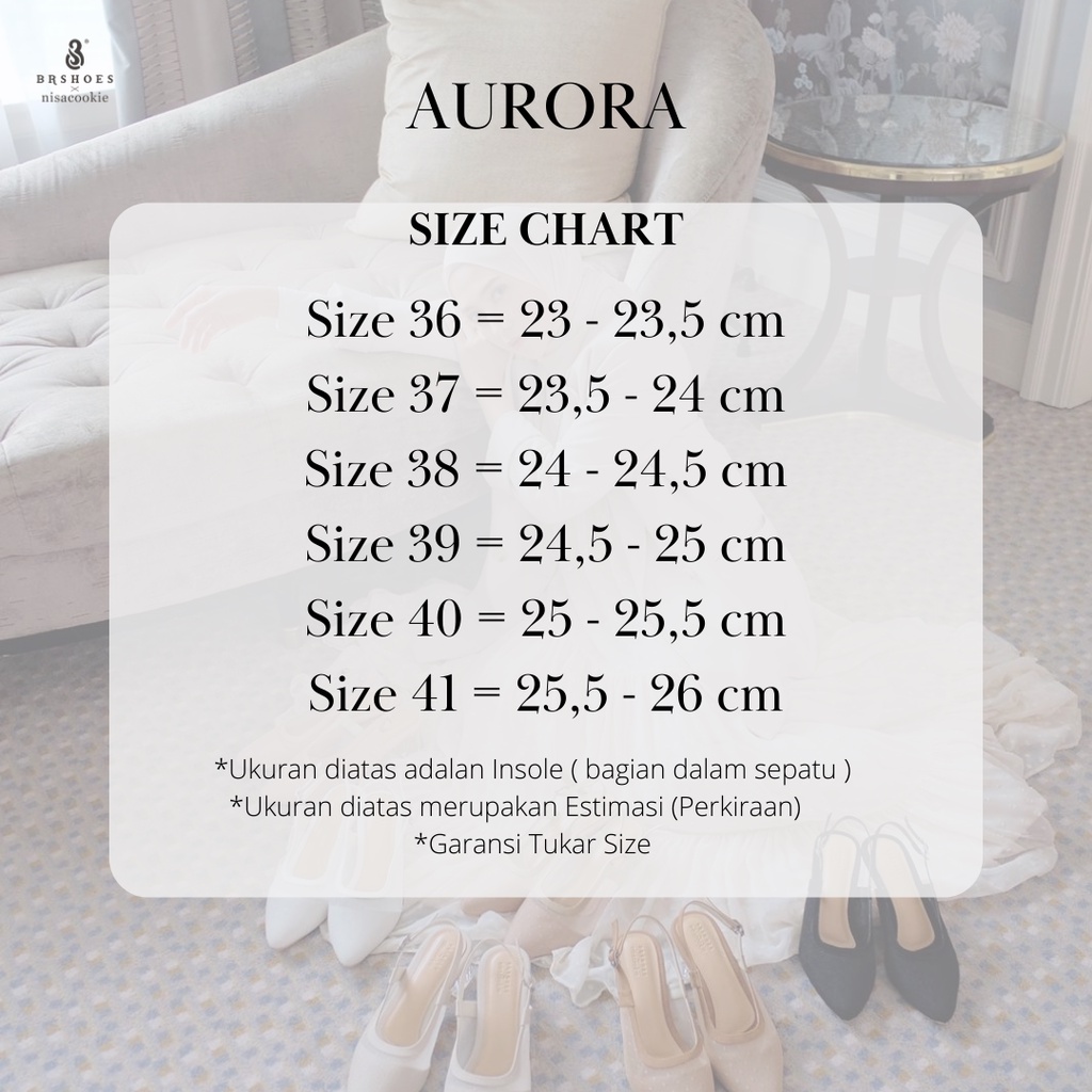 BRSHOES X NISACOOKIE AURORA Shoes Heels Sandal Brukat Wanita Hak Kaca Transaparan