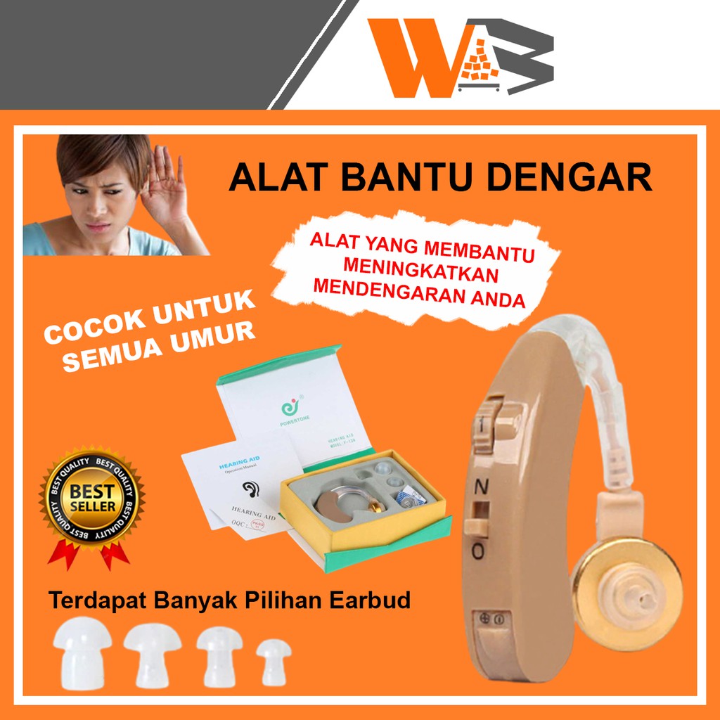 COD Alat Bantu Dengar Pendengaran Orang Tua Pengeras Suara Telinga Hearing Aid Tipe BTE B89