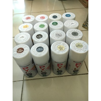 Cat semprot Pylox putih hitam merah kuning hijau biru Nippon Paint