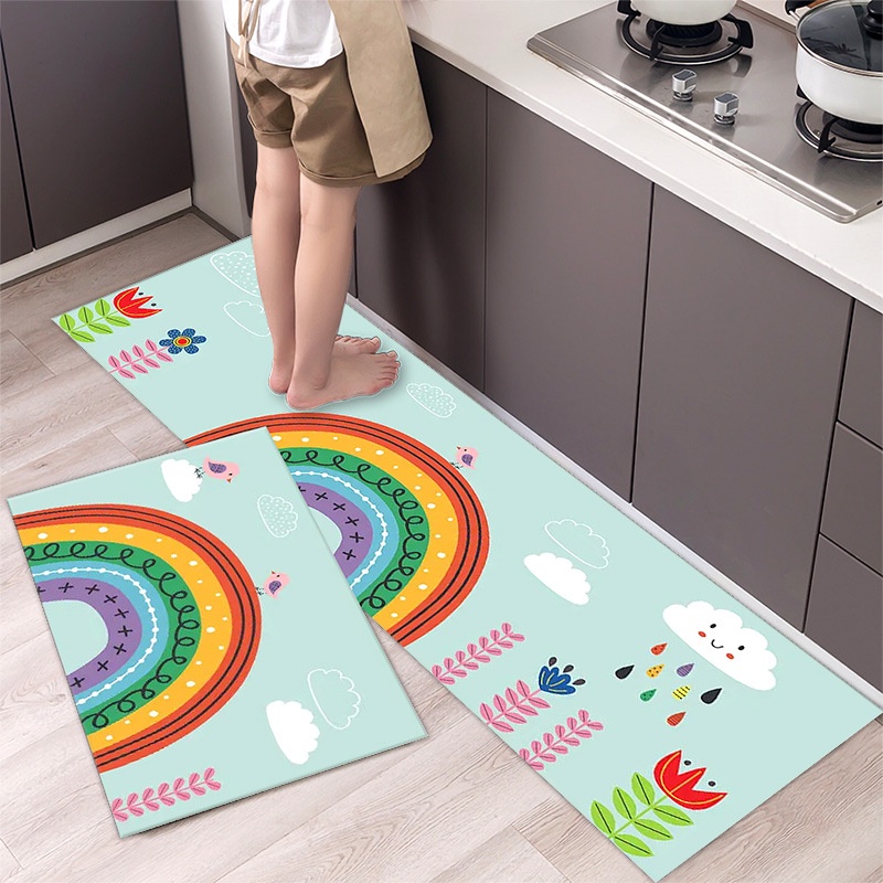 Keset Dapur Anti Slip 2 pcs / Keset Kamar Mandi/ Keset Kaki 2 in 1 PREMIUM