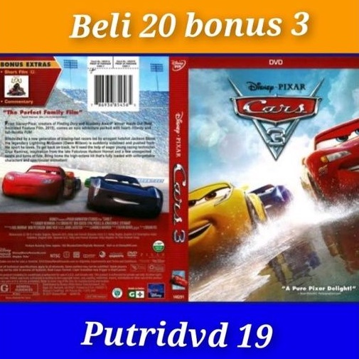 kaset film KARTUN  CARS 3