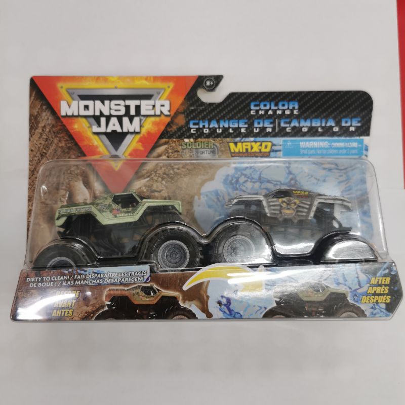 MONSTER JAM SOLDIER FORTUNE X MAX D DOUBLE 1:64 COLOR COLOUR CHANGE BISA BERUBAH WARNA