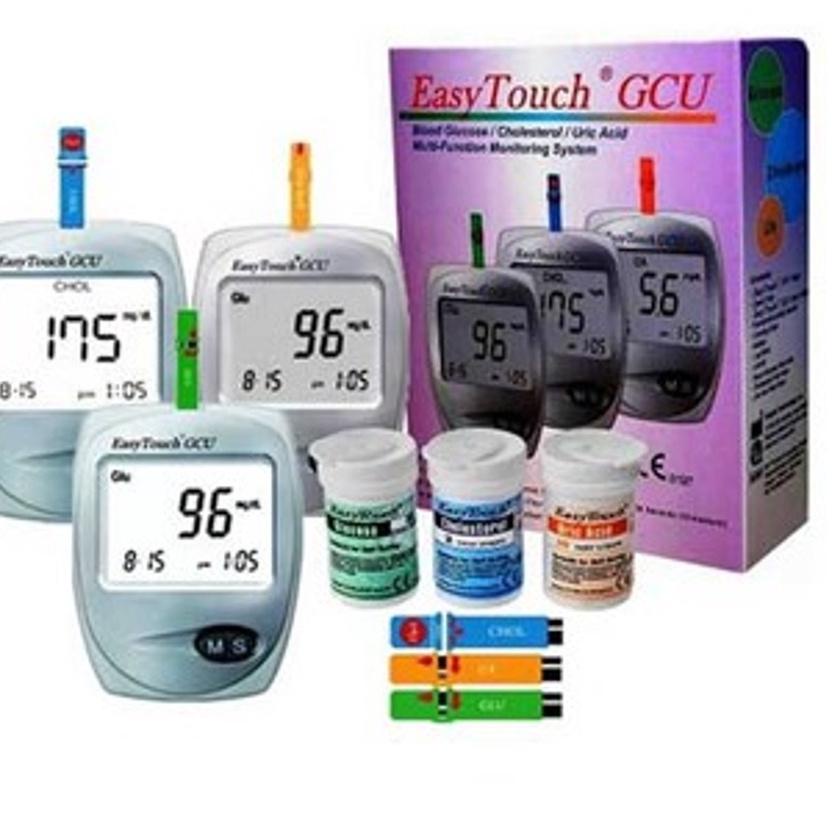 Best Product EasyTouch GCU / Alat Easy touch GCU 3in1 Test Gula Darah Asam Urat Koleol Easytouch  Al