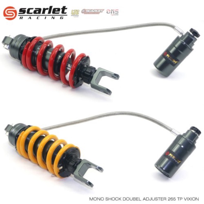 monoshock vixion tabung pisah scarlet 265