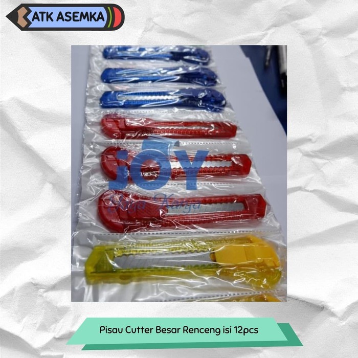 

Pisau Cutter Besar Renceng isi 12pcs Atk