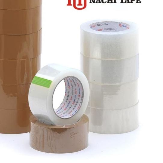 

✷ NACHI TAPE Lakban 2 inch / 48mm 100 Yard Bening / Coklat - Bening ✿