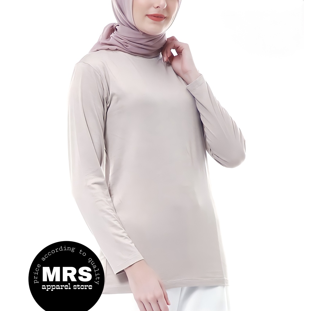 Manset Inner Polos Lengan Panjang Bahan Spandek Rayon