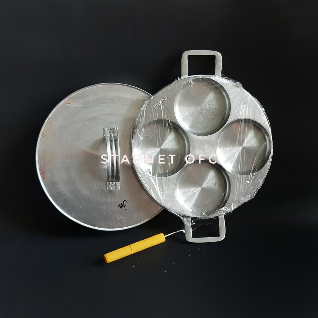 Cetakan Kue Serabi - Cetakan Kue Apem Selong 4 Lubang Tebal Anti Lengket SR33