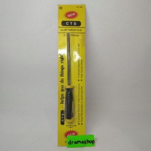 Alat Kikir Besi Gergaji Needle Slim Taper File 4&quot; 4 inch satuan