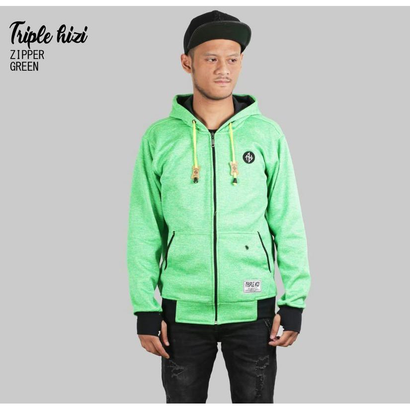 JAKET HOODIE GREEN SALUR KONVEKSI BANDUNG