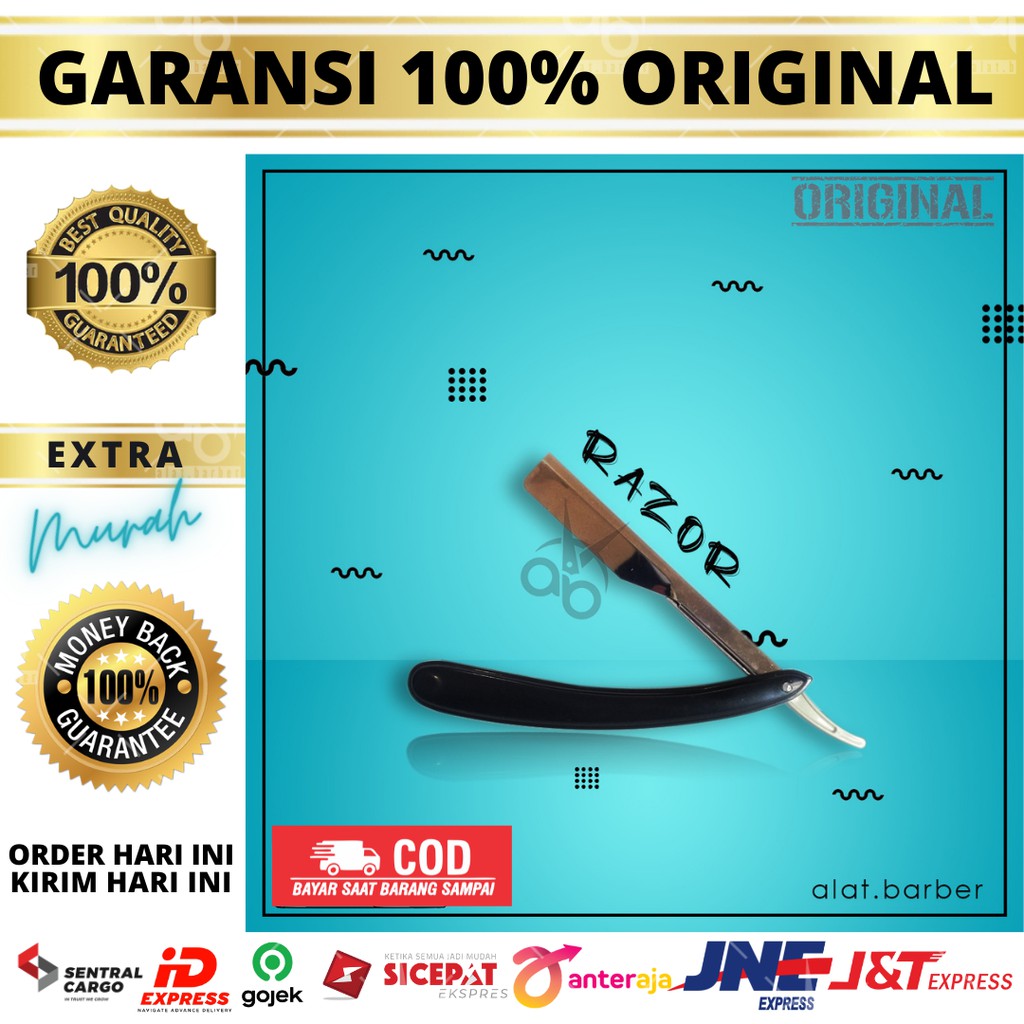 Razor HITAM Pisau Shaving Safety Razor Pisau Cukur Rambut Artline Razor Brbershop