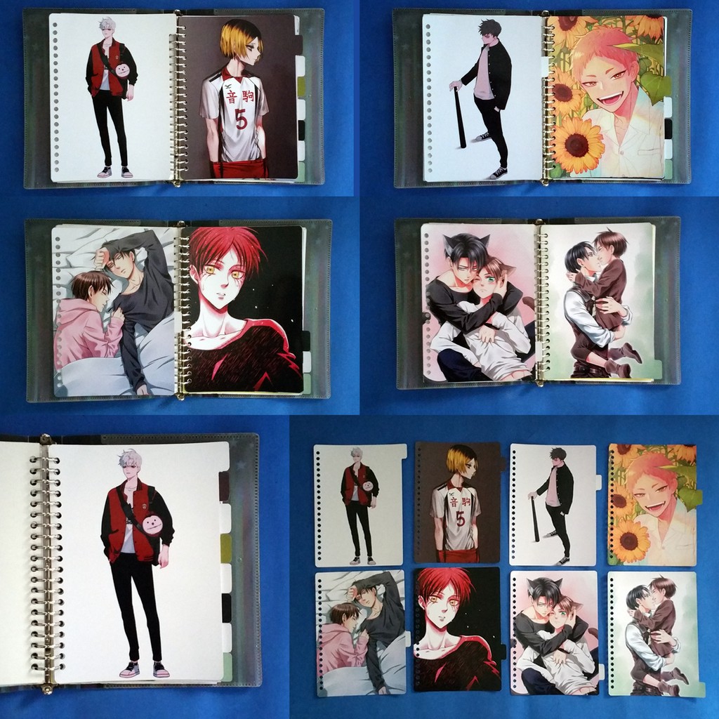 

Pembatas anime boy binder organizer 2 Ring, 6 Ring, 20 Ring, 26 Ring 1 set 8 lembar murah