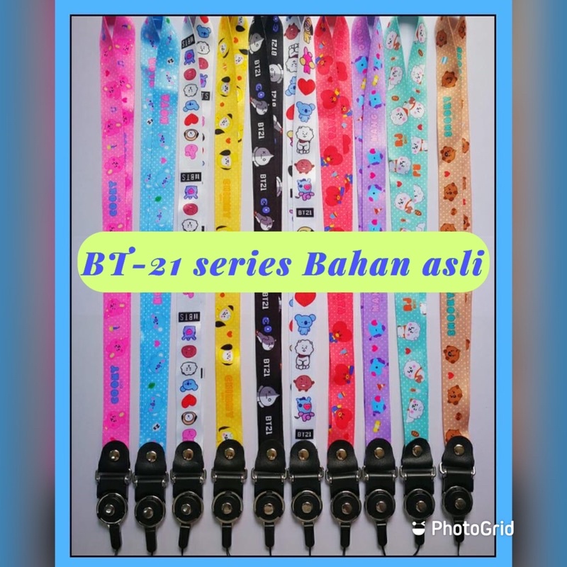 PROMO BTS FANS CLUB TALI GANTUNGAN HP PANJANG BT21 ORIGINAL BAHAN TERBAIK COLOURFULL YOUR DAY