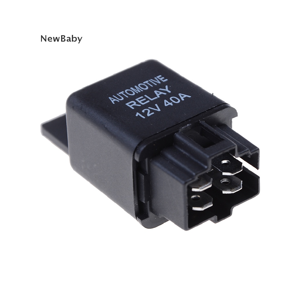 Newbaby relay Alarm SPST 4 Pin 12V 40A Dengan socket relay Untuk Mobil