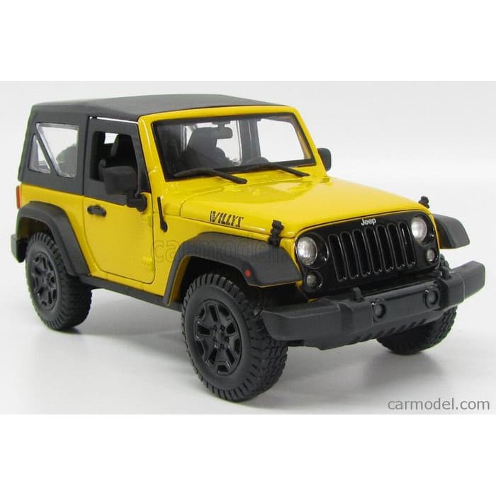 Diecast Miniatur Jeep Wrangler yellow besarMN148