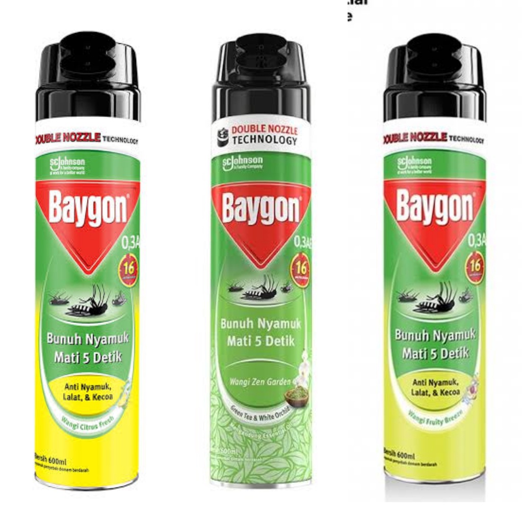 BAYGON Spray Double Nozzle 600ml