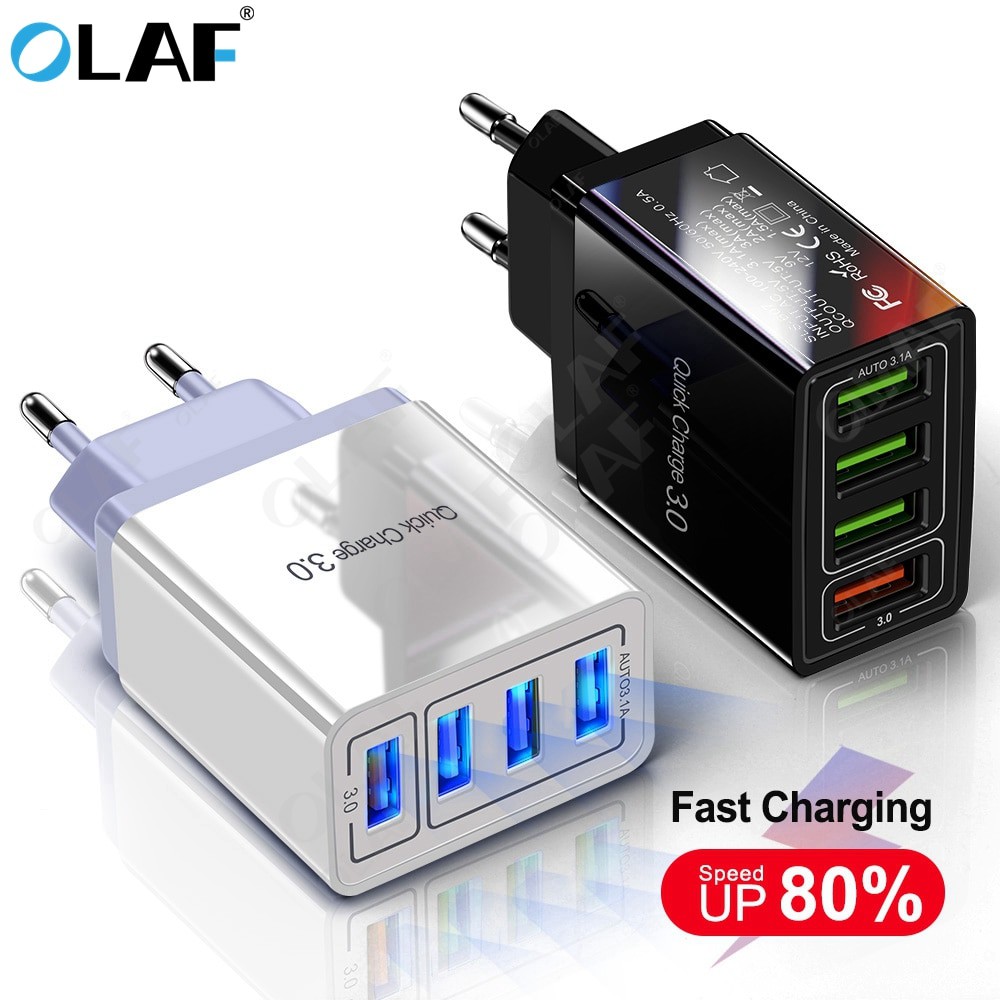 Charger Handphone Charger Adaptor OLAF QC04 USB Fast Charging QC3.0