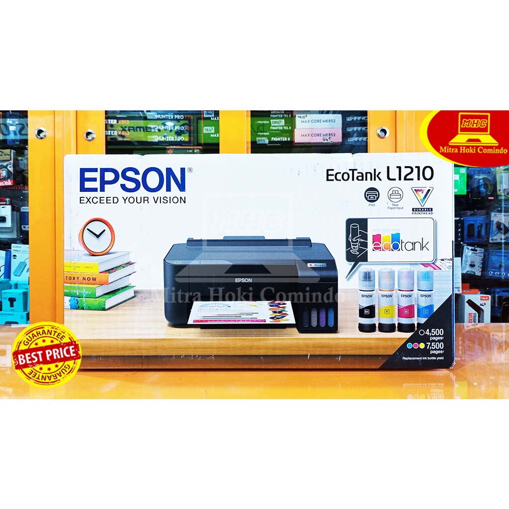 Printer Epson L1210 L-1210 pengganti L1110 Garansi RESMI, Tinta ORI