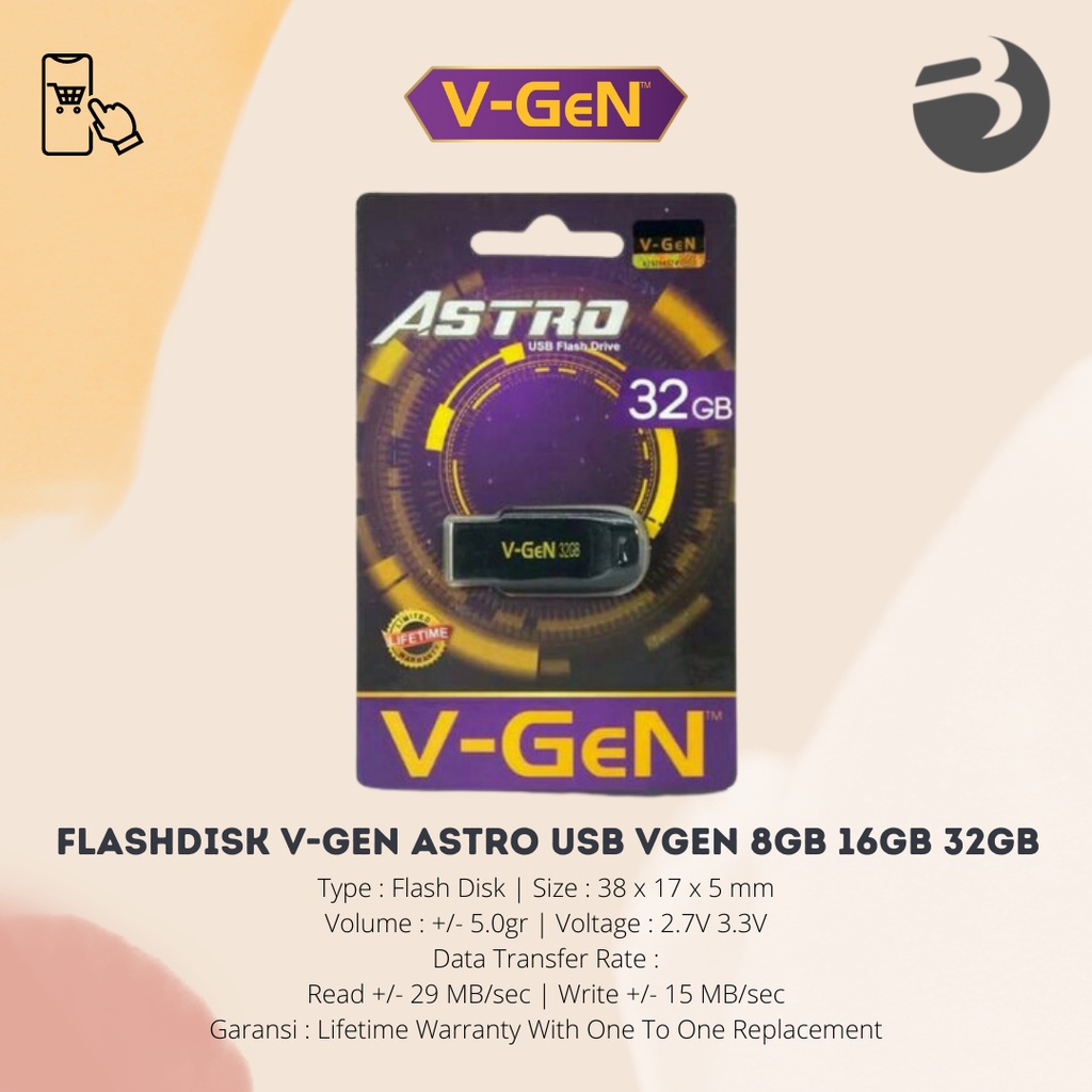 Flashdisk V-Gen Astro Usb Vgen 8GB 16GB 32GB Usb Flashdisk Astro V gen Original Resmi