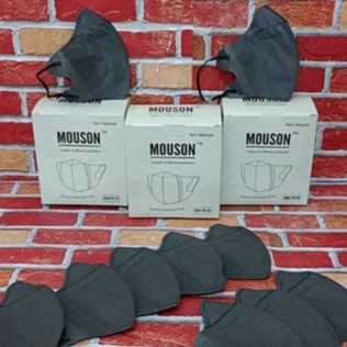 MASKER DUCKBILL HITAM MOUSON 50 PCS