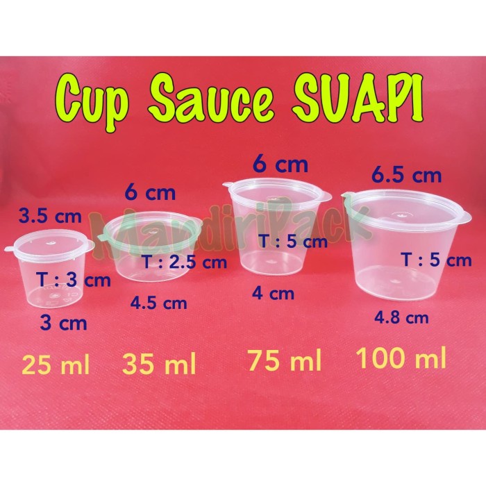 

sambal-aneka- cup sauce / tempat saos, sambal, mayones 25ml "suapi" isi 50 pcs -aneka-sambal.