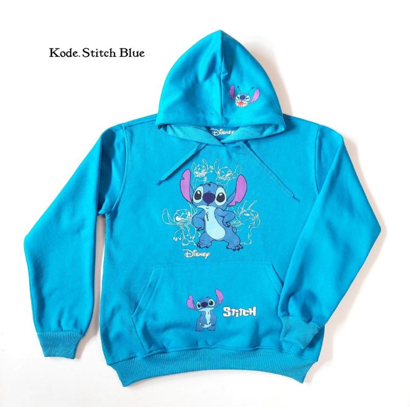 Hoodie Blue Black Lilo Stitch