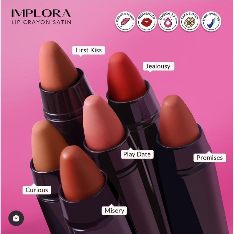 IMPLORA Lip Crayon Satin | Lipstick | Lip Cream | Lipcream | Lipcrayon