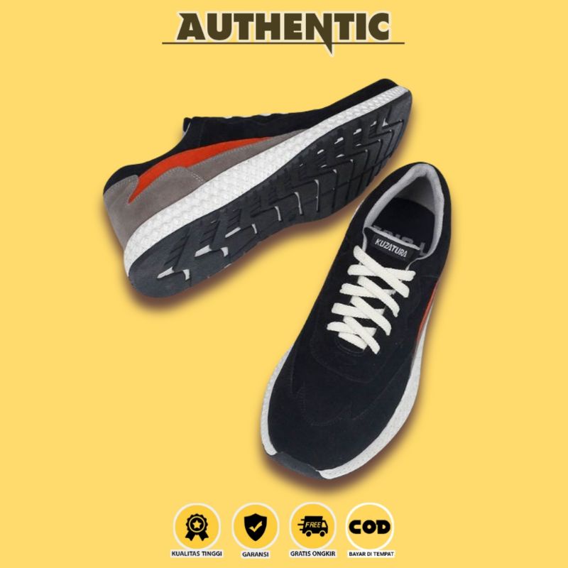 AUTHENTIC Sepatu Sneakers Pria Tali KZTR Sepatu Kerja Sekolah Kuliah Cowok Original Murah Keren