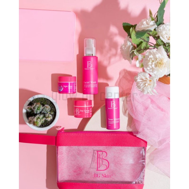 PAKET FLEK ( ULTIMATE) BEAUTY GLOW BG SKINCARE ORIGINAL (FREE POUCH)