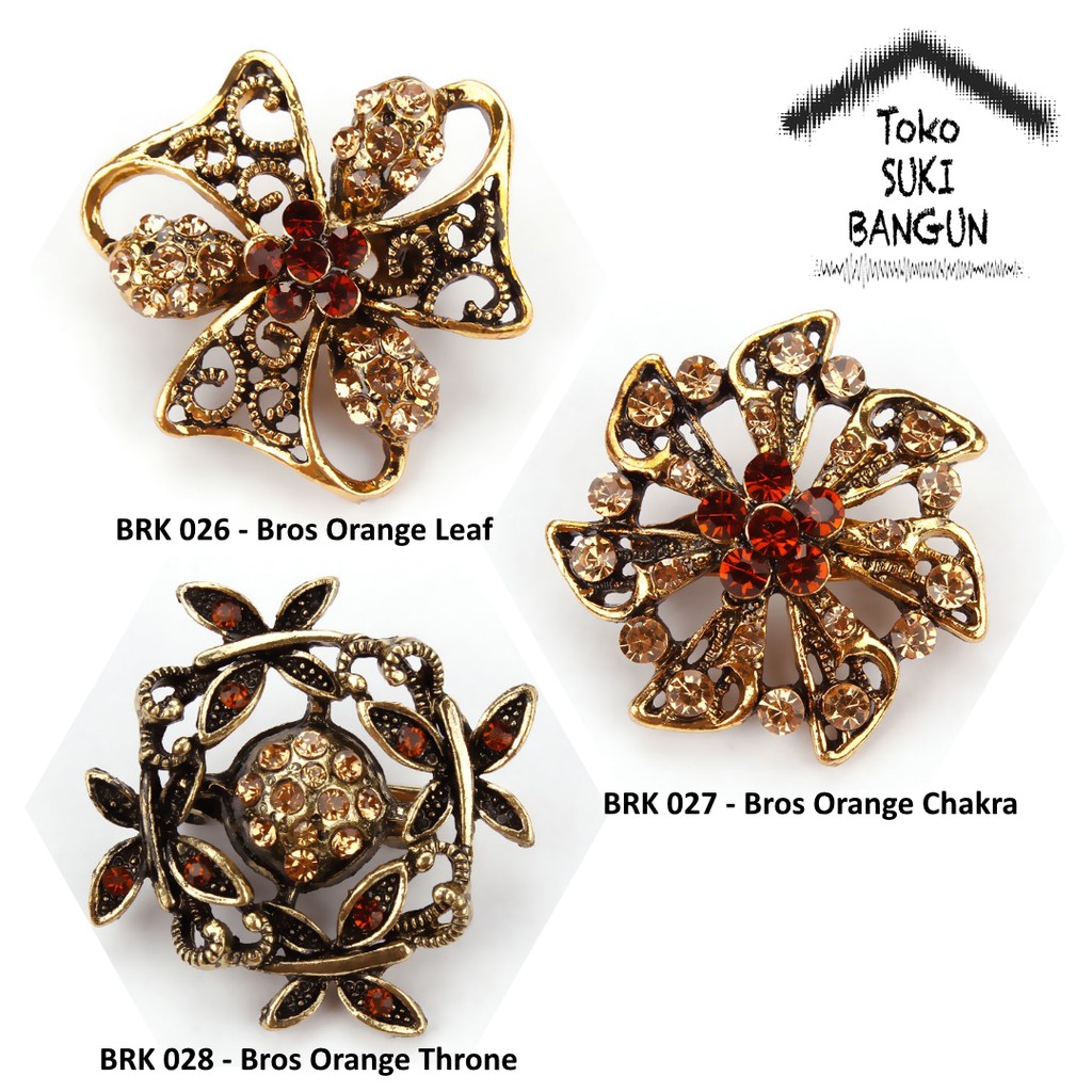 BRK 026-028 Bros Pin Bunga Wanita Jilbab Hijab Flower Brooch Women