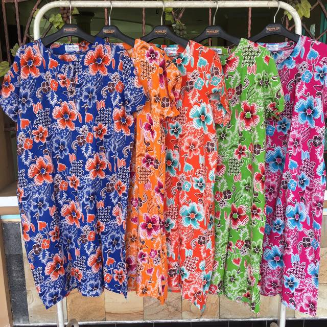 Daster Batik Wanita/Baju Tidur Wanita/Daster Batik Solo/Terusan Baju Perempuan