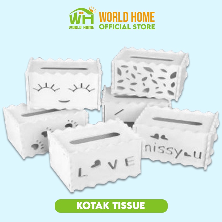 Kotak Tisu Mini Box Tissue Tempat Tisu Vintage Bahan WPC ZWJ-15