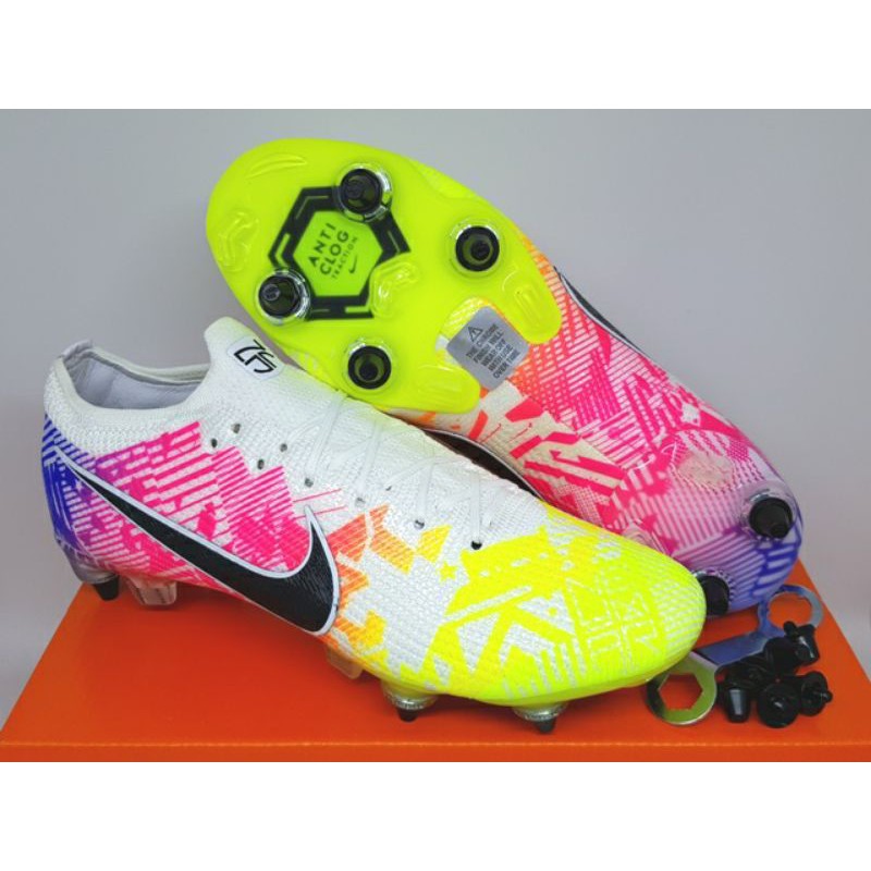 Sepatu Bola Nike Mercurial V13 Anti Clog Neymar White Multicolor