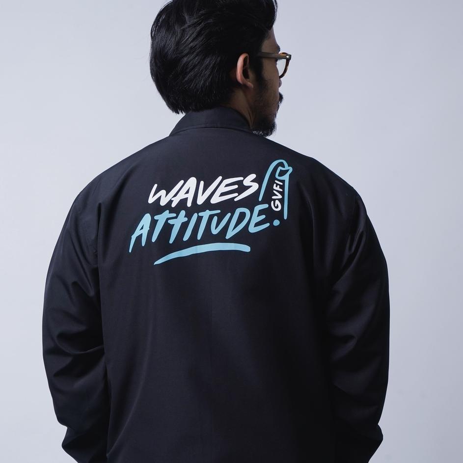 Barang Pilihan.. GVFI Coach Jacket Handwritten Fin Hitam Jaket Hitam