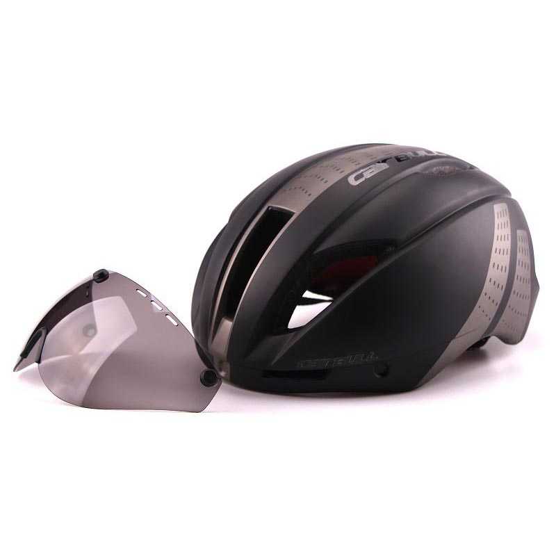 Helm Sepeda Magnetic Visor Removable Lens