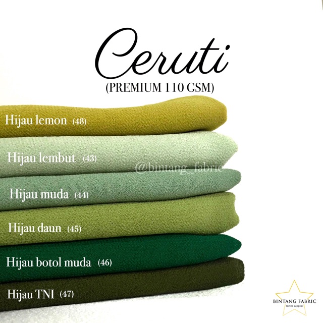 Bahan Kain Ceruti Ceruty Babydoll Premium 1 Meter Shopee Indonesia