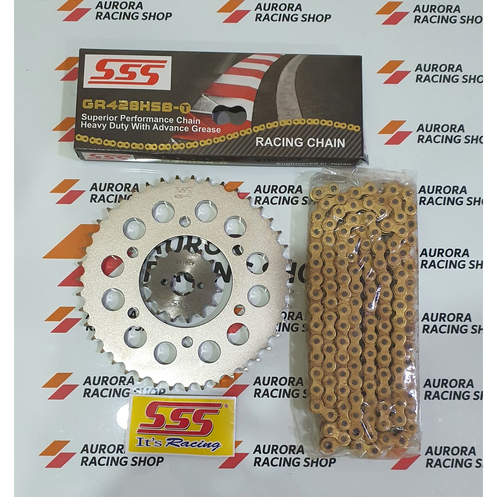 Jual Gear Set SSS Byson & Rantai SSS 428 HSBT 130L Original Indonesia