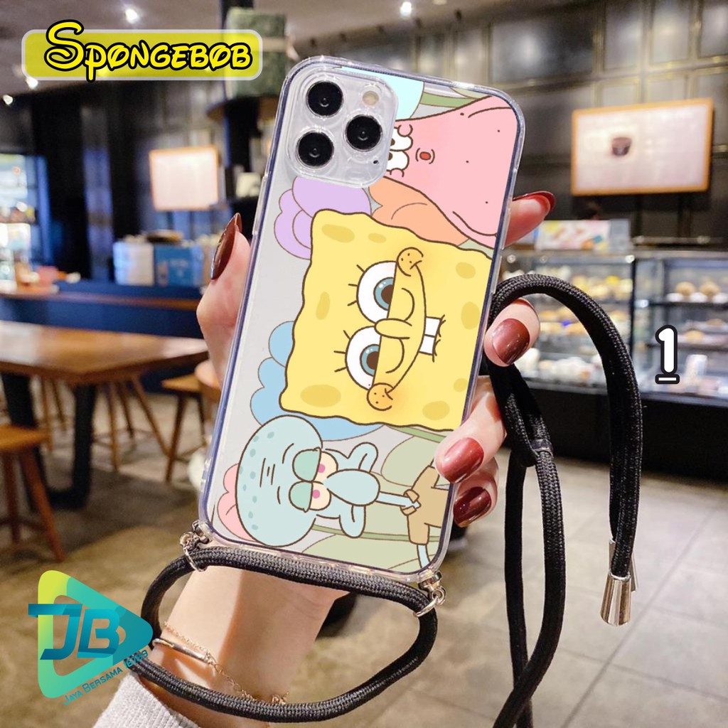 Softcase Slingcase Lanyard Bening SPONGEBOB Oppo Reno 2 2z 2f 3 A91 4 4z A92s 4f 5 Pro JB4071