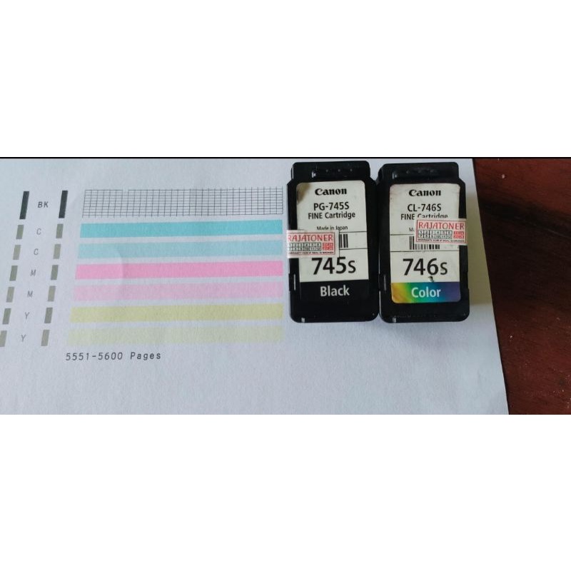 Cartridge canon 746 / 746s siap pakai hasil normal